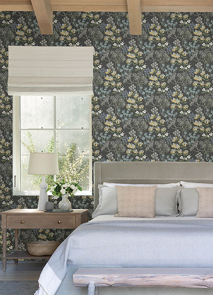 media image for Cultivate Grey Springtime Blooms Wallpaper 295