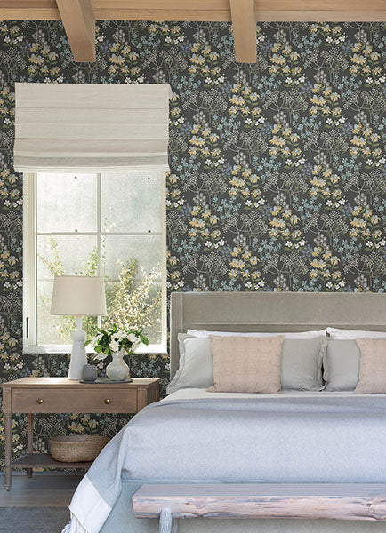 media image for Cultivate Grey Springtime Blooms Wallpaper 230