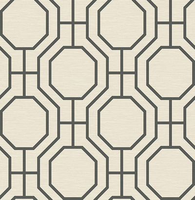 product image of Manor Black Geometric Trellis Wallpaper 550