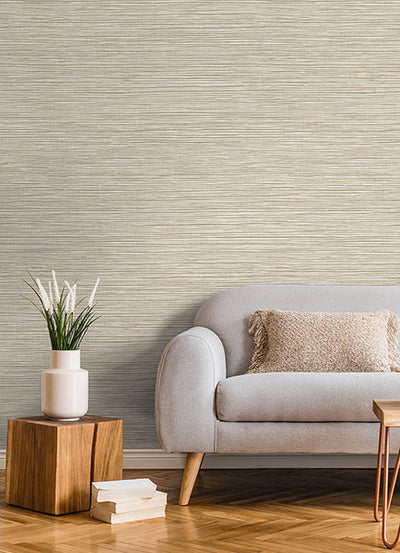 product image for Alton Taupe Faux Grasscloth Wallpaper from Fusion Advantage Collection by Brewster 63
