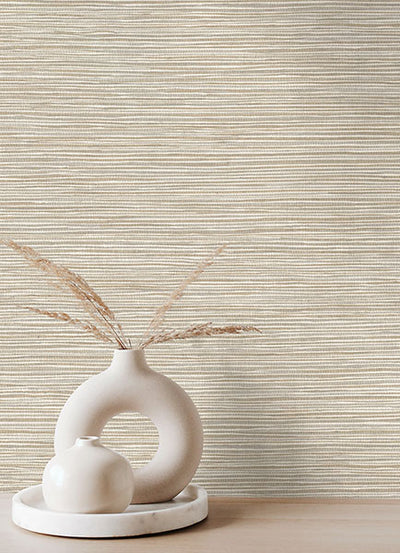 product image for Alton Taupe Faux Grasscloth Wallpaper from Fusion Advantage Collection by Brewster 0