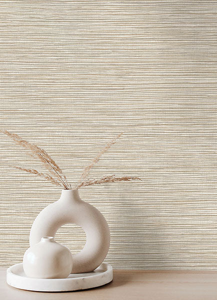 media image for Alton Taupe Faux Grasscloth Wallpaper from Fusion Advantage Collection by Brewster 20
