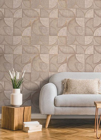 product image for Addison Blush Retro Geo Wallpaper from Fusion Advantage Collection by Brewster 74