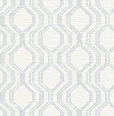 product image of Burton Silver Modern Ogee Wallpaper 590
