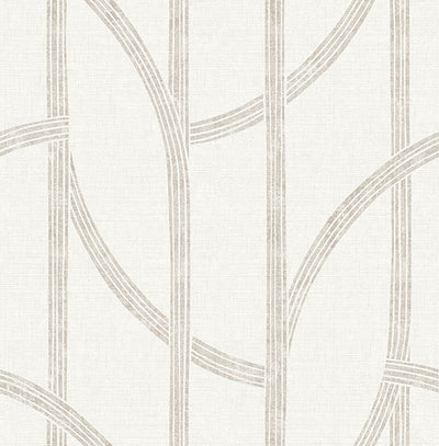 product image for Harlow Champagne Curved Contours Wallpaper 71