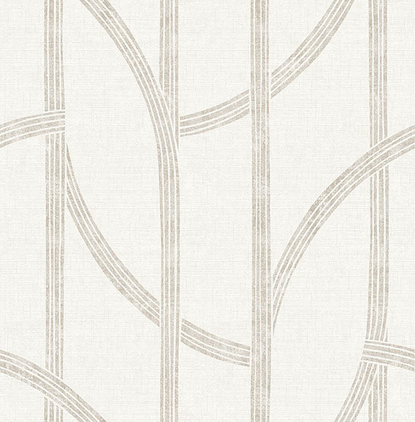 media image for Harlow Champagne Curved Contours Wallpaper 236