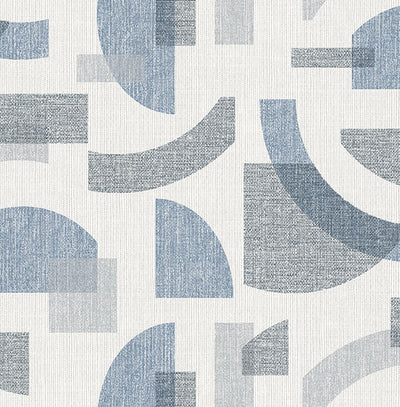 product image for Fulton Blue Shapes Wallpaper 19