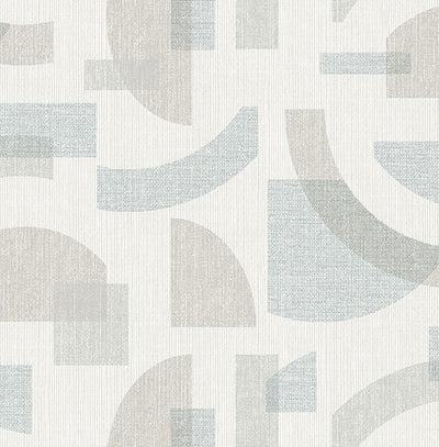 product image of Fulton Light Blue Shapes Wallpaper 583