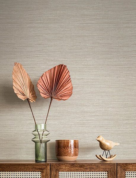 media image for Sheehan Neutral Faux Grasscloth Wallpaper 255