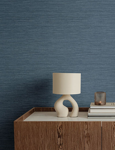 product image for Sheehan Denim Faux Grasscloth Wallpaper 15