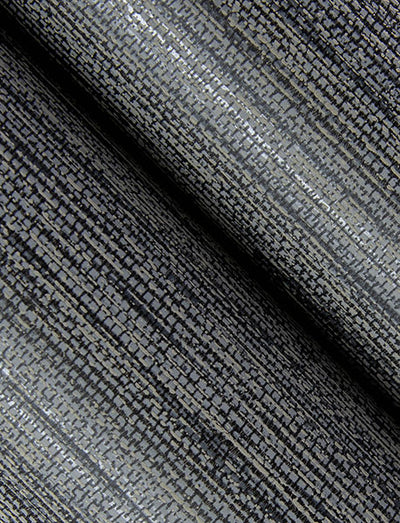 product image for Sheehan Black Faux Grasscloth Wallpaper 8