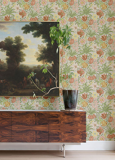 product image for Cecilia Chartreuse Tulip and Daffodil Wallpaper 22