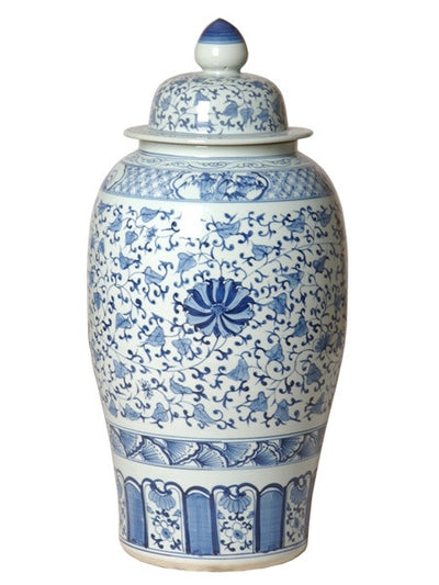 product image of ginger jar in blue white design by emissary 1 569