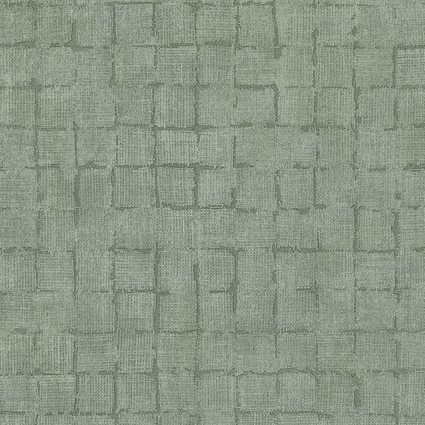 media image for Blocks Sage Checkered Wallpaper 20