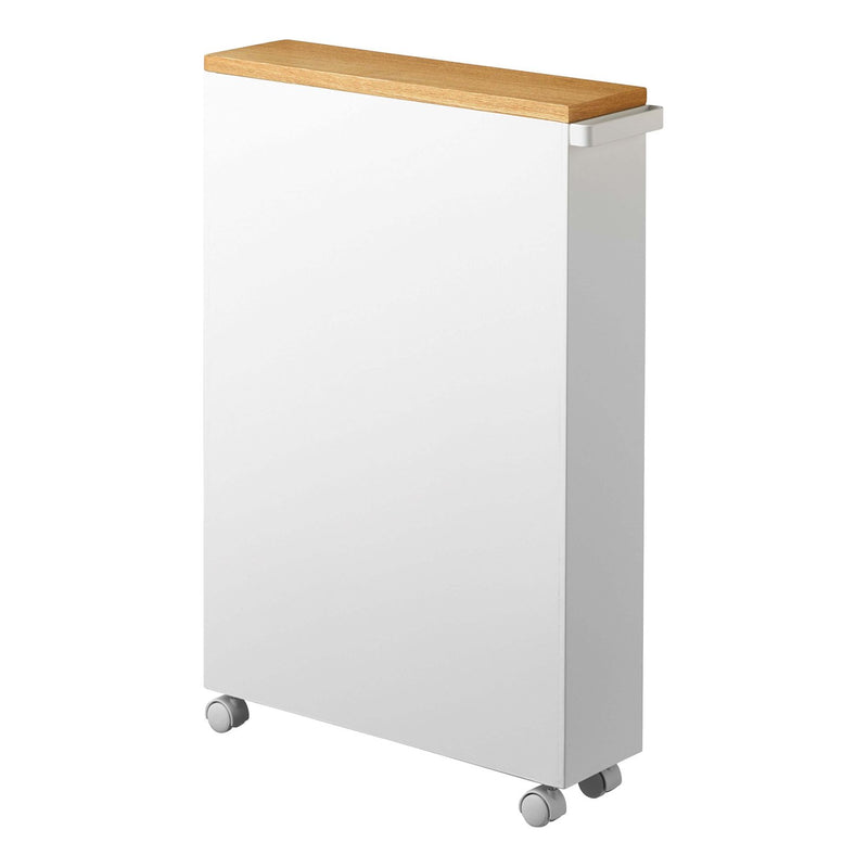 media image for Tower Rolling Slim Bathroom Cart With Handle by Yamazaki 224