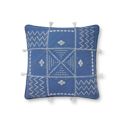 product image for Handcrafted Blue / Ivory Pillow Flatshot Image 1 94