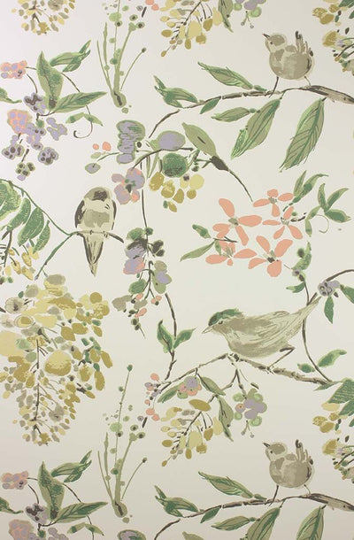 product image of Penglai Wallpaper in green and tan from the Cathay Collection by Nina Campbell 576