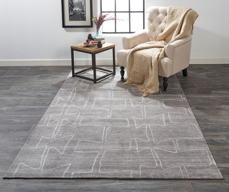 media image for Miska Hand Woven Gray and Ivory Rug by BD Fine Roomscene Image 1 210