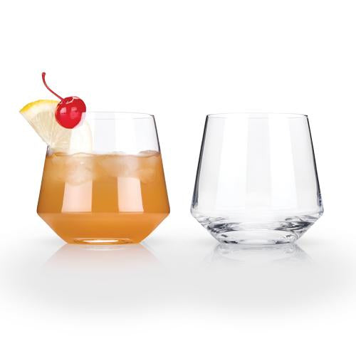 media image for angled crystal cocktail tumblers 2 284
