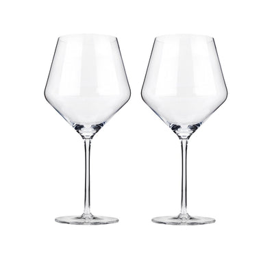 product image for angled crystal burgundy glasses 1 72