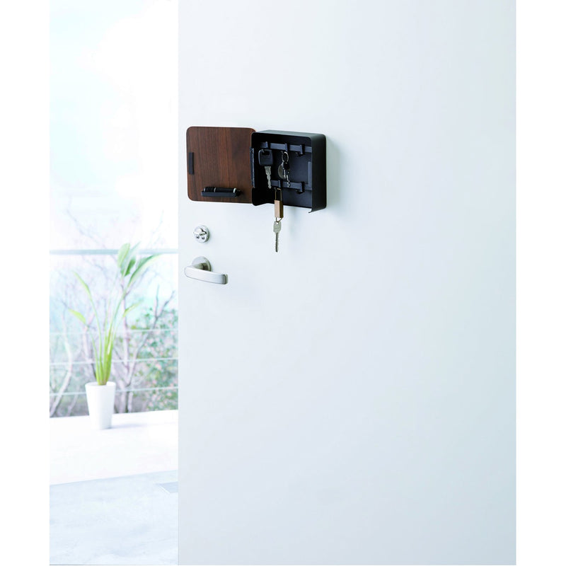 media image for Rin Square Magnet Key Cabinet - Wood Accent by Yamazaki 233