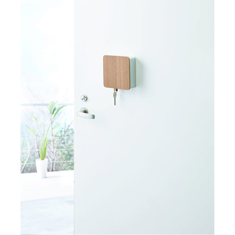 media image for Rin Square Magnet Key Cabinet - Wood Accent by Yamazaki 275
