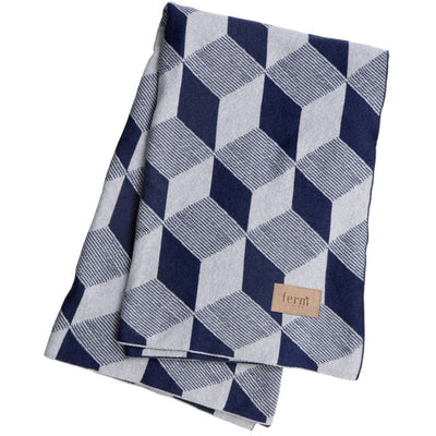 product image for squares blanket in blue design by ferm living 1 31