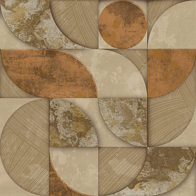 product image of Geometrico Rust/Gold Wallpaper from Stratum Collection by Galerie Wallcoverings 578