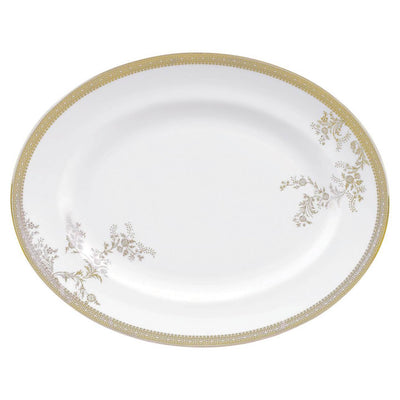 product image of Vera Lace Gold Oval Platter by Vera Wang 565