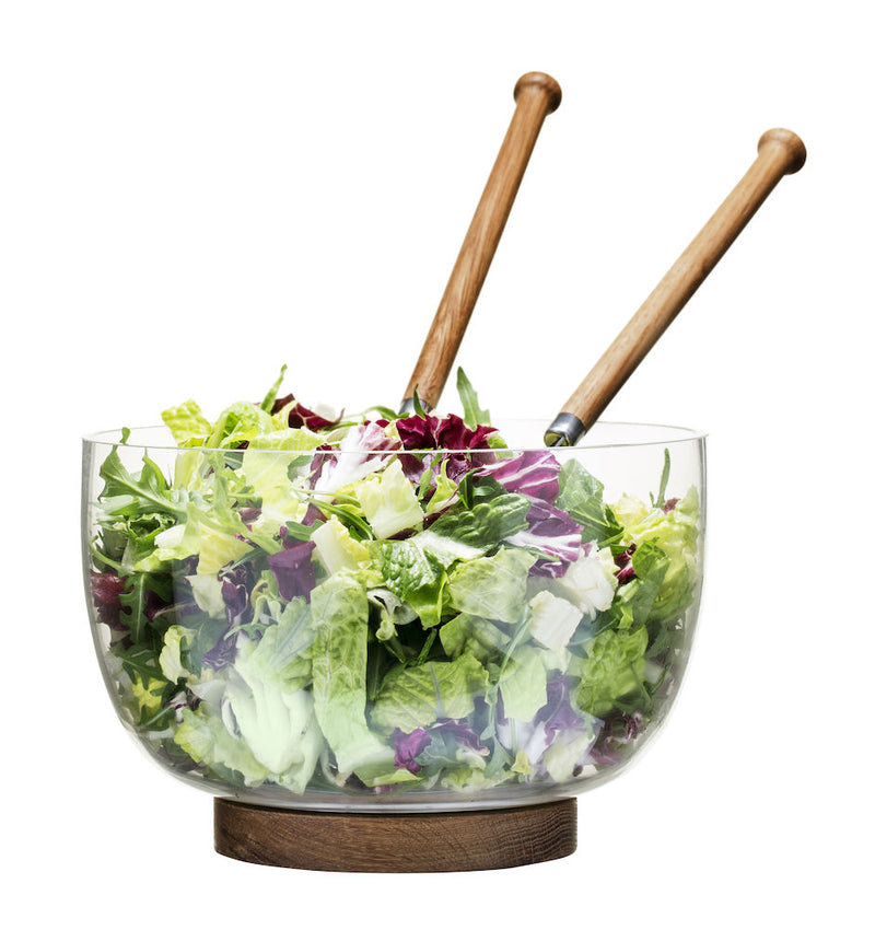 media image for Nature Salad Bowl w/Oak Trivet 24