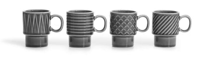 product image for Coffee & More Espresso Cup in Grey, 4 pack by sagaform 86