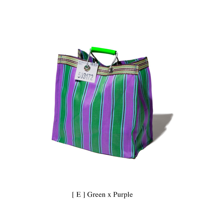 media image for recycled plastic stripe bag square by puebco 503271 6 255