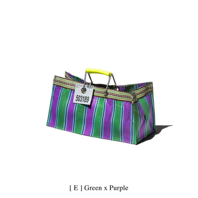 product image for recycled plastic stripe bag wide by puebco 503394 6 53