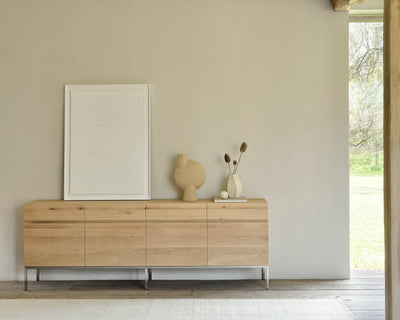 product image for Oak Ligna Sideboard With Black Metal Legs In Various Sizes 26 39