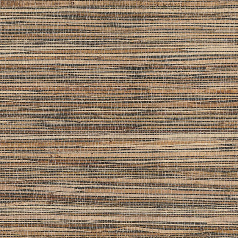 media image for Grasscloth Natural Spun Wallpaper in Natural/Black 270