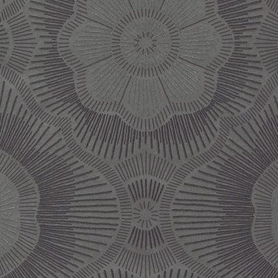 product image of Beaded Floral Large-Scale Wallpaper in Taupe Brown 520