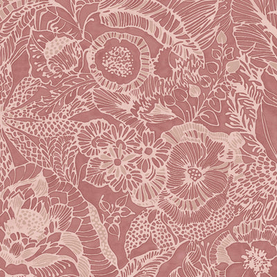 product image for Floral Opulent Wallpaper in Terracotta/Coral 1