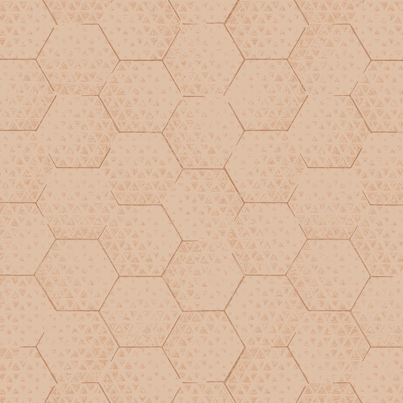 media image for Honeycomb Wallpaper in Coral 293