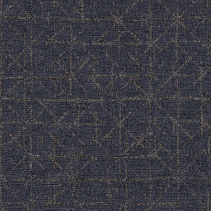 media image for Geo Abstract Textural Wallpaper in Gold/Navy 247