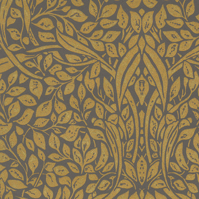 product image of Swirling Leaves Wallpaper in Gold/Copper/Brown 560