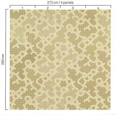 product image of Abstract Geo Wall Mural in Beige/Taupe 52