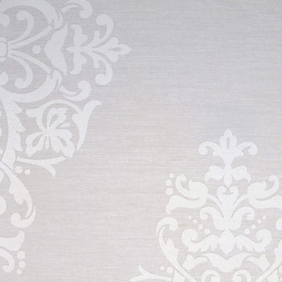 product image for Damask Large-Scale Wallpaper in Grey/Ivory 80