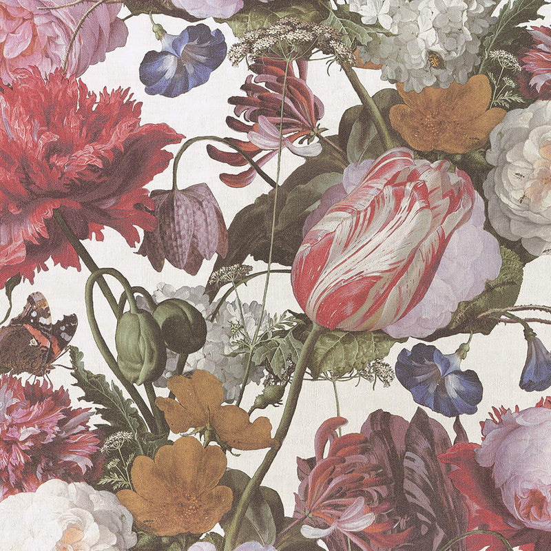 media image for Artistic Floral Wallpaper in Ivory/Pink 260