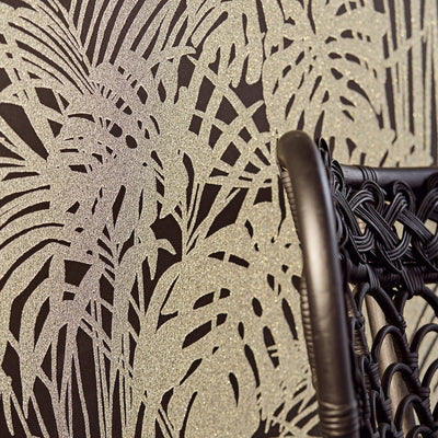 product image for Abstract Palm Leaf Textured Wallpaper in Grey/Black 66