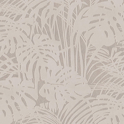 product image of Sample Abstract Palm Leaf Textured Wallpaper in Grey 54