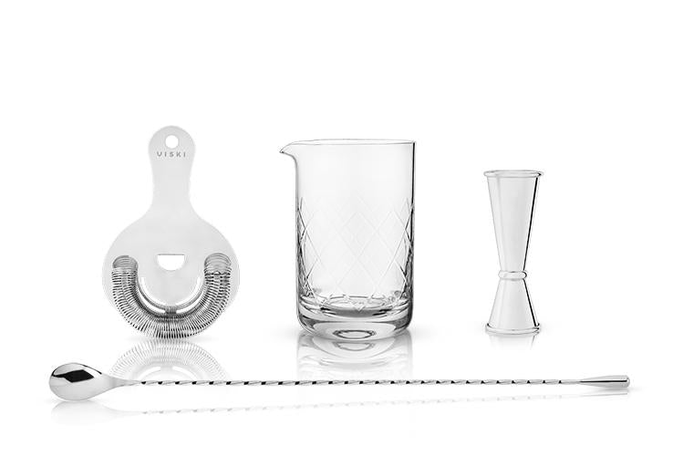 media image for 4 piece stainless steel mixologist barware 1 290