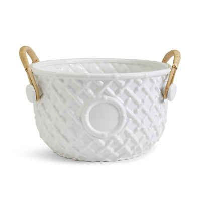 product image of Hampton Faux Bamboo Fretwork Party Bucket By Twos Company Twos 53132 1 583