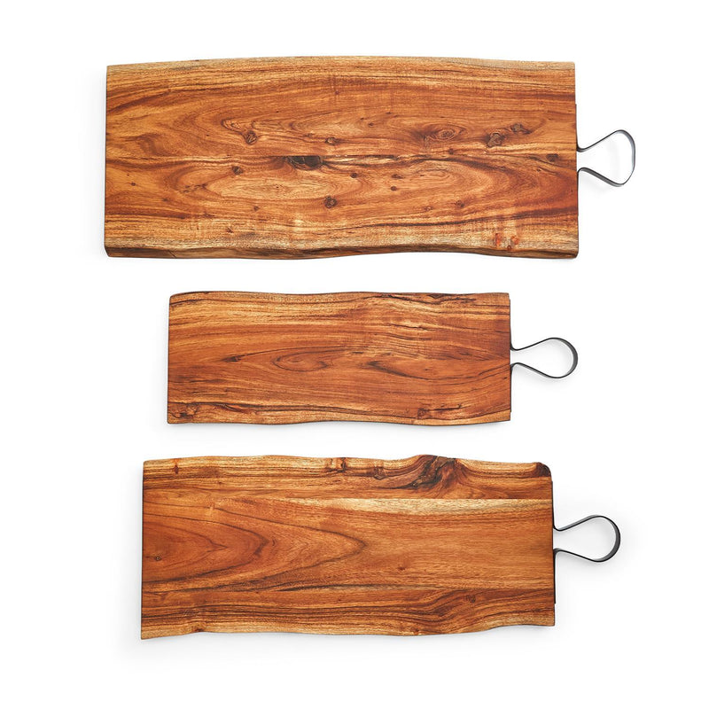 media image for serving boards with iron handles set of 3 3 25