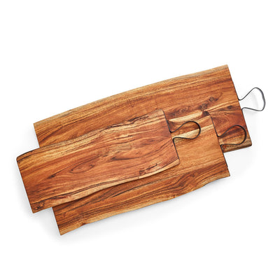 product image for serving boards with iron handles set of 3 4 64