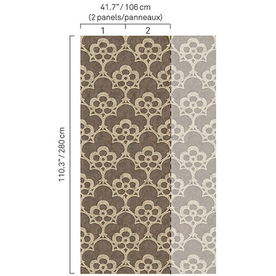 product image of Floral Modern Wallpaper in Copper/Gold 538